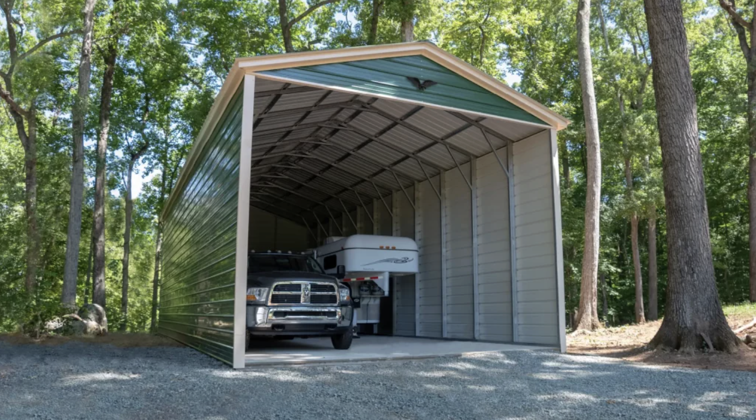 Steel carport structure
